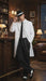 Men’s White Zoot Suit Gangster Style Outfit –  White Jacket + Vest + Pants + Shirt & Tie  Combo Package