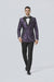 Purple Jacquard Prom Tuxedo Jacket – Double-Breasted Satin Peak Lapel