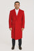 Mens Full Length and Cashmere Overcoat - Winter Topcoats - Red Coat