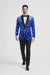 Royal Blue Rose Wedding Tuxedo Jacket – Slim Fit Shawl Lapel