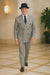 Harlem Nights Movie Clothing Outfit - 1920s Costume Party Mens Suits + Hat Shirt and Tie