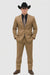 Designer Men's 2 buttons fully lined slim fit Khaki suit