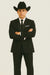 Men'S One Button Slim Fit Solid Black Side Vents Tuxedo Suit With Shawl Lapel