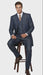 Men’s Cotton Denim Three-Piece Suit – Modern Blazer Denim Suit with Vest and Trousers Pleated Pants Classic Fit