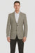 Saco vaquero - Western Sport Coat - Western Blazer - Men's Two Button Regular Fit Tan Double Windowpane Plaid Blazer