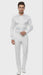 Men’s White Satin Dress Shirt – Classic Long Sleeve Formal Shirt for Weddings, Parties, and Business Wear