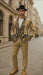 Men’s Black and Gold Baroque Blazer with Matching Pants, Hat, and Shoes – Luxury Party and Wedding Outfit Set