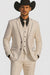 Black Lapel Two Toned Men'S 2 Buttons 3 Piece Church Suit White Tuxedo With Black Trim - Three Piece Suit