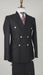 Double Breasted Blazer with Gold Buttons - Black Sport Coat