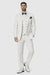 Mens One Button Notch Lapel Wide Leg Suit White