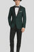 Western Suit - Trajes Para Hombres - Cowboy Formal Attire - Trajes De Novio - Peak Lapel Single Breasted Green Suit
