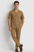 Longstry Men'S Suit 100% Linen Fabric – Khaki - Mens Linen Suit