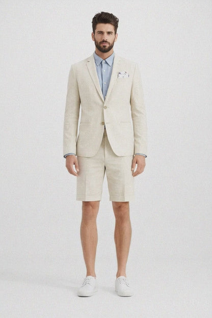 Men's Off white ~ Ivory Slim Fit Summer Business Suits