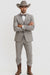 Western Suit - Trajes Para Hombres - Cowboy Formal Attire - Trajes De Novio - Light Gray