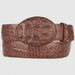 Original Caiman Hornback Skin Western Style Belt Brown