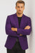 Mens Purple Paisley Blazer - Big and Tall Sport Coat With Bowtie
