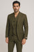Tiglio Rosso Suit  - Classic Fit Athletic Cut 100% Wool Super 150s Italian Fabric Peak Lapel in Color Olive