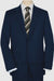 High-Quality 2 Button Dark Navy Blue Suit For Men  Side Vented Suit Wide Leg 22 Inch Pleated Pants Jacket
