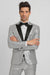 Sequin Suit - Silver Grey Shiny Suit Perfect for Stage or Prom Fancy Pattern Glitter Fabric