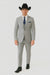 Western Suit - Trajes Para Hombres - Cowboy Formal Attire - Trajes De Novio - Grey