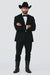 Men's Two Toned Full Lapels Shawl Black Tuxedo wool Fabric Suit