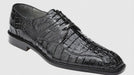 Belvedere Chapo Mens Black Gator Horn Back Lace Up Shoes