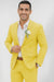 Mens Cotton Suit - Yellow Summer Suit