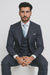 Suits With Baggy Pleated Pants - Wide Leg Pants 100% Wool - Classic Fit in Navy by Rossiman