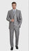 Men’s Light Gray 3-Piece Modern Fit Suit with Vest – Classic Formal Business and Wedding Attire