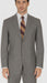 Men's Taupe Regular Fit Birdseye Pattern Side Vent Two Button Suit