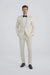 Men’s Ivory Slim Fit Tuxedo | Peak Framed Lapel Wedding Suit