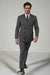 Men's Double Breasted Suit Heather Gray Pleated or Flat Front Pants