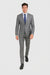 Catania Collection - Modern Fit Windowpane Suit 2 Piece in Medium Gray