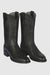 Los Altos Boots Men's Ostrich Roper Western Boots Black