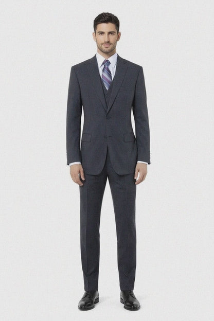 Athletic Cut Classic Suits Men's suit  Classic Relax Fit Pleated Pants - Gray