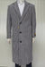Mens Full Length and Cashmere Overcoat - Winter Topcoats - Black and White Coat