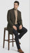 Men’s Brown Checkered Wool Overcoat – Long Winter Coat with Classic Plaid Pattern By Statement