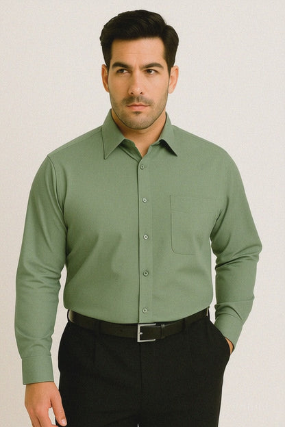 Men'S Wrinkle Free French Cuff Dress Shirt Spread Collar Men'S Dress Shirt