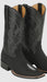 Mens King Exotic Boots Square Toe Stingray Single Stone Black