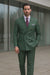 Designer Green Double-Breasted Suit – Formal Groom Attire