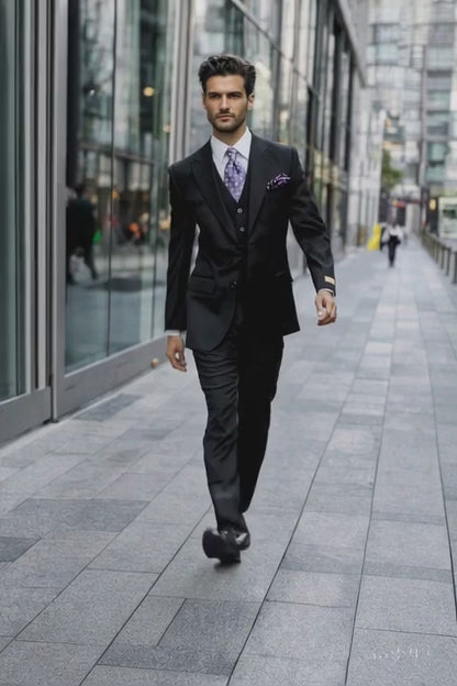 Steve Harvey Suits Clothing line - Steve Harvey Suits Mens Black Suit - Designer Brand Suit No Pleated Pants Modern Fit