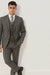 Mens Plaid Suit 2 button Vested windowpane  Pant Suit Charcoal - Three Piece Suit