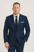 Dark Navy Wide Pinstripe 2 Button Men's Suit - Dark Blue Suit