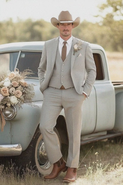 Elegant Cowboy Style Suit for Men – Perfect for Weddings & Events Modern Fit