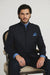 Mandarin Collar Tuxedo - Mandarin Tuxedo - No Collar Suit - Navy Blue Suit