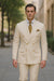 Off White - Ivory - Cream Color White Double Breasted Stylish Peaked Lapel Men Suits