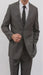 Slim Fitted Solid Herringbone 2 Button Three Piece Vested Shadow Stripe Men'S Black Suit