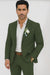 Mens Cotton Suit - Olive Summer Suit
