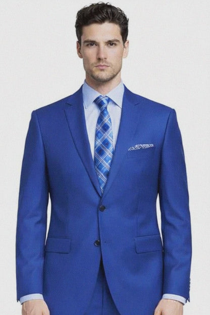Tiglio 2-Button Slim or Modern Fit in 3-Blue Navy Fabrics