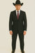 Authentic Braveman Men's Two Buttons Solid Black Suit Regular Fit